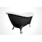 Castello Usa Daphne 69" Black Acrylic Clawfoot Tub With Brushed Nickel Feet CB-26-69-B-T-BN - alternate 1
